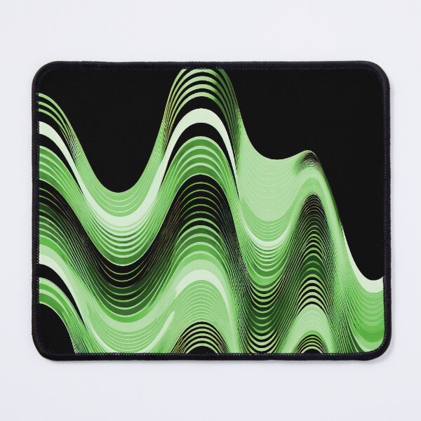 Item preview, Groovy Sine Waves in Emerald designed and sold by Patternifico.