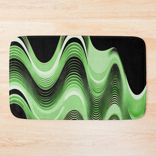 Item preview, Groovy Sine Waves in Emerald designed and sold by Patternifico.