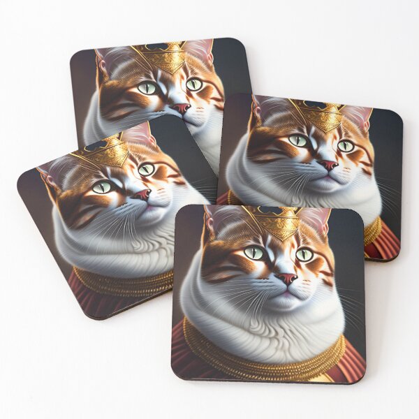 Item preview, Cat king portrait in a royal dress and royal jewelry 3 designed and sold by vishalraifx.
