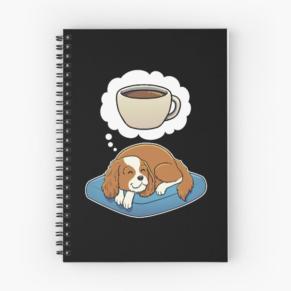 Item preview, Cavalier King Charles Spaniel dreaming about Coffee designed and sold by DoggieDelights.