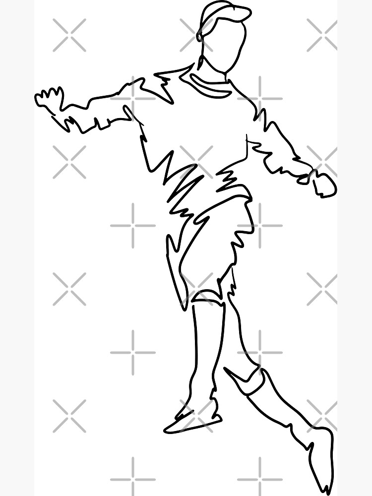 Coloring page with woman football player cartoon Vector Image