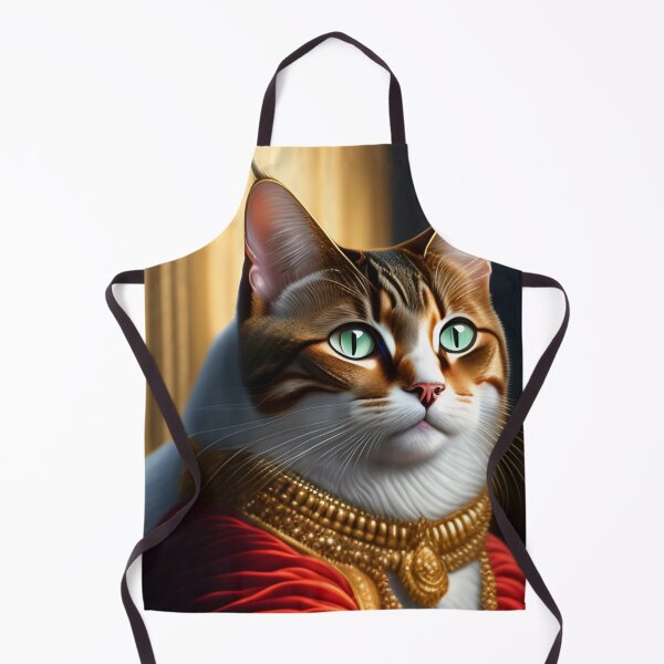 Item preview, Cat king portrait in a royal dress and royal jewelry 4 designed and sold by vishalraifx.