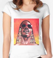 - Stevie Wonder - Women's Fitted Scoop T-Shirt