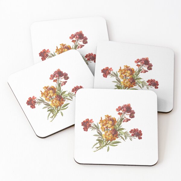 Item preview, Painted red flowers vintage motifs designed and sold by LorandQuest.