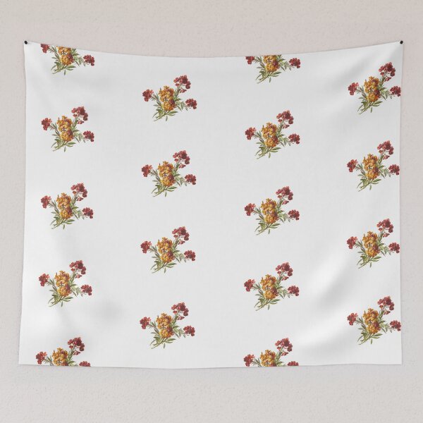 Item preview, Painted red flowers vintage motifs designed and sold by LorandQuest.