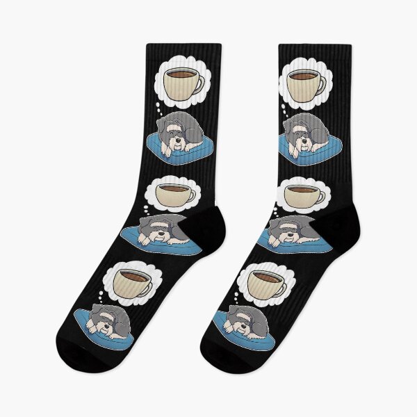 Item preview, Miniature Schnauzer dreaming about Coffee designed and sold by DoggieDelights.