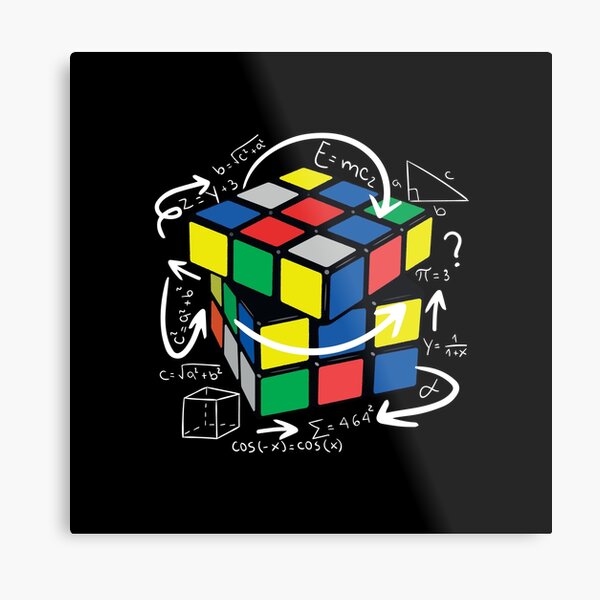 Impression métallique for Sale avec l'œuvre « Rubiks Cube Grand