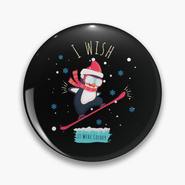 Item preview, I Wish It Were Colder Funny Cold Days Snow Penguins Ski designed and sold by CoolCreative.
