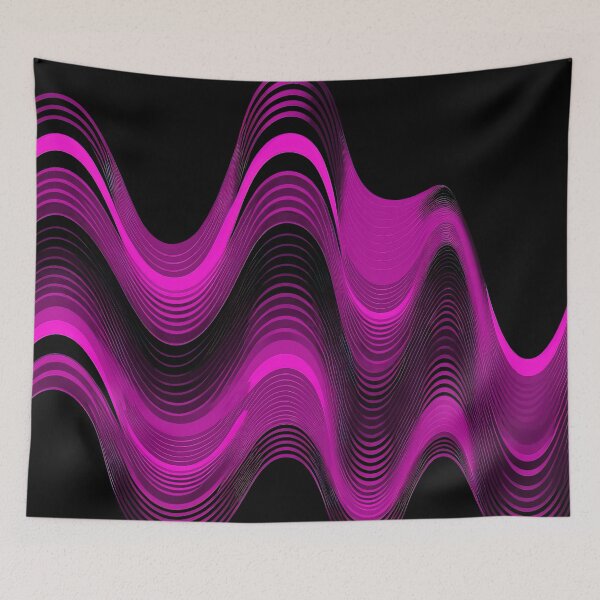 Item preview, Groovy Sine Waves in Magenta designed and sold by Patternifico.