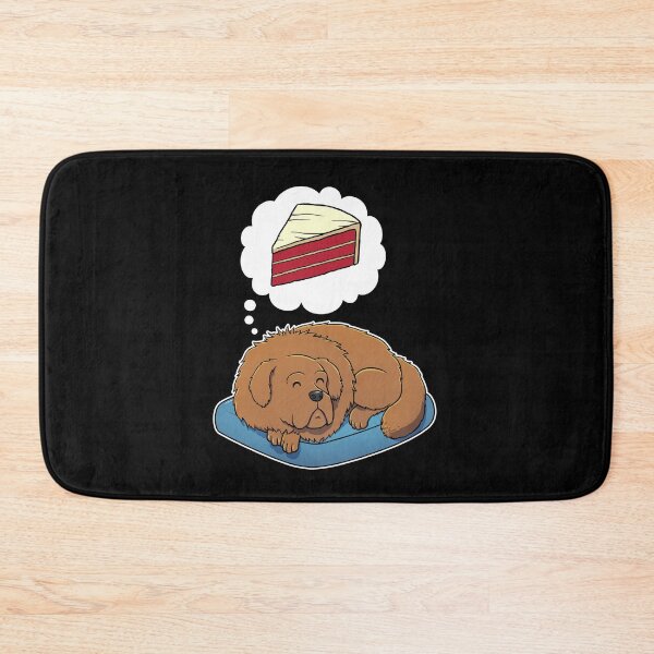 Item preview, Tibetan Mastiff dreaming about Red Velvet Cake designed and sold by DoggieDelights.