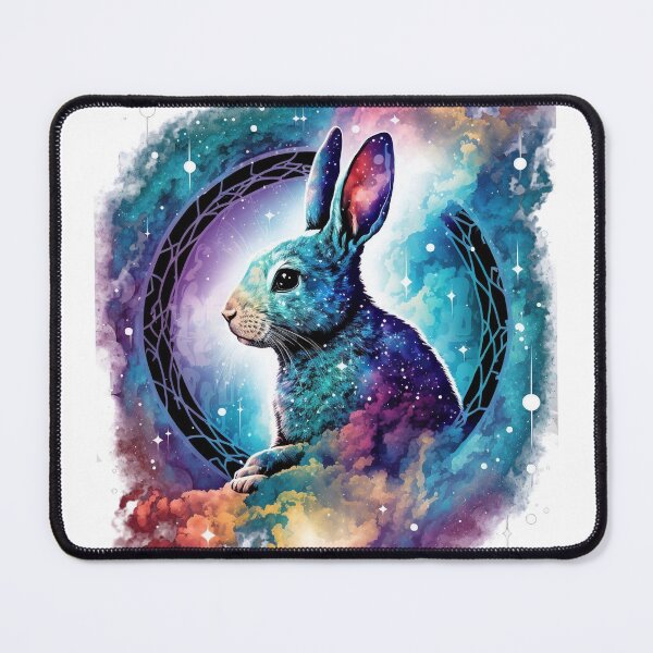 Item preview, Year of the rabbit chinese zodiac sign colorful glaxy background designed and sold by art8085.