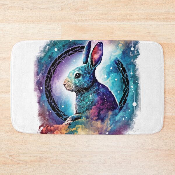 Item preview, Year of the rabbit chinese zodiac sign colorful glaxy background designed and sold by art8085.
