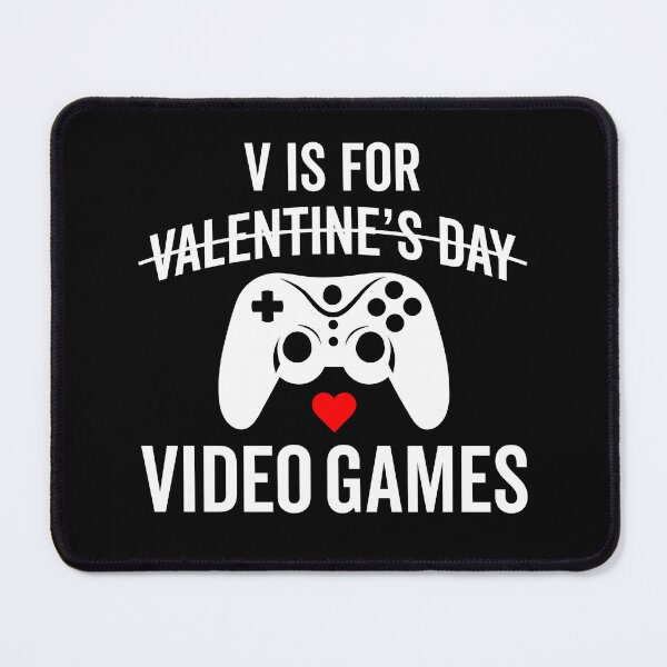 Item preview, v is for video games funny gamer kids boys valentines day designed and sold by sweary12.