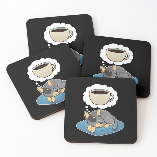 Item preview, Australian Cattle Dog dreaming about Black Coffee designed and sold by DoggieDelights.