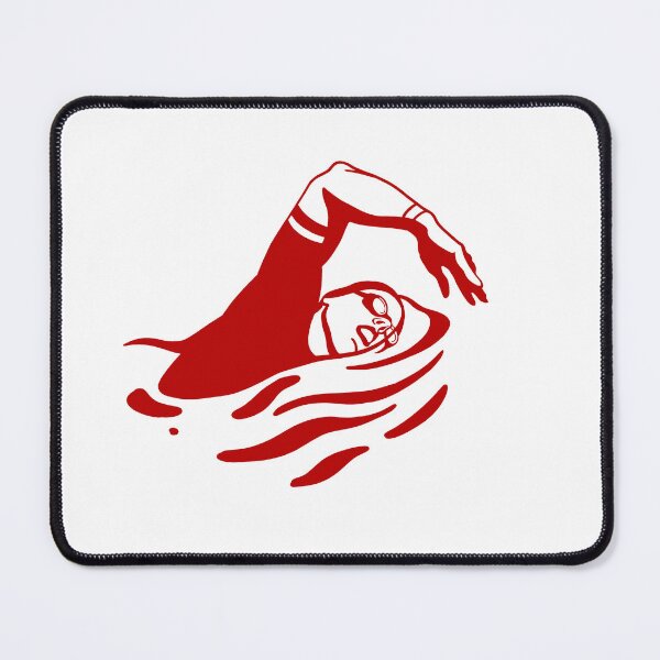 Item preview, Swimming freestyle. Stylized, Minimalist art for swimmers. Red ink designed and sold by martodesign.