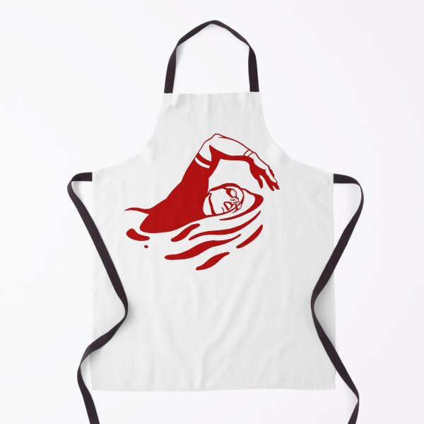 Item preview, Swimming freestyle. Stylized, Minimalist art for swimmers. Red ink designed and sold by martodesign.