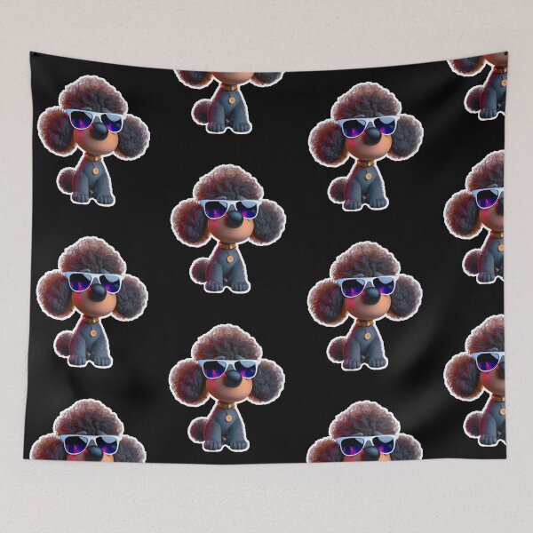 Item preview, French Poodle CGI Model Dog Puppy Lover Hearts Love designed and sold by w1ckerman.