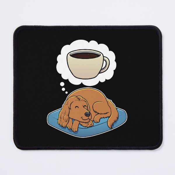 Item preview, English Cocker Spaniel dreaming about Black Coffee designed and sold by DoggieDelights.