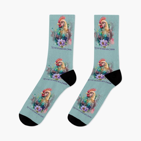 Item preview, Life is better shared with chickens, pretty image for all the hen and rooster lovers out there designed and sold by Orianah.