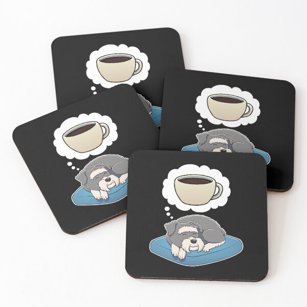 Item preview, Miniature Schnauzer dreaming about Black Coffee designed and sold by DoggieDelights.