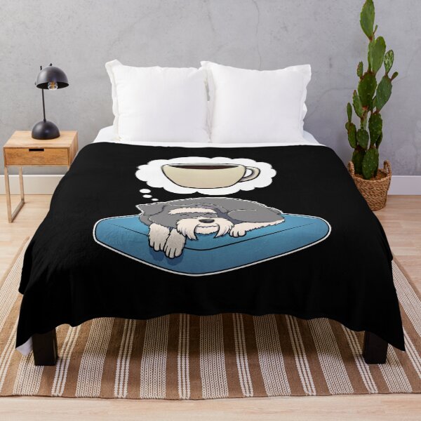Item preview, Miniature Schnauzer dreaming about Black Coffee designed and sold by DoggieDelights.