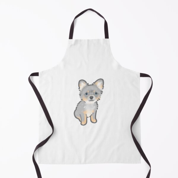 Item preview, gray blue merle Long hair Chihuahua designed and sold by eliasgrafix.