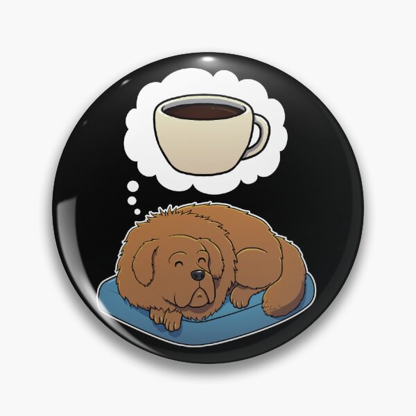 Item preview, Tibetan Mastiff dreaming about Black Coffee designed and sold by DoggieDelights.