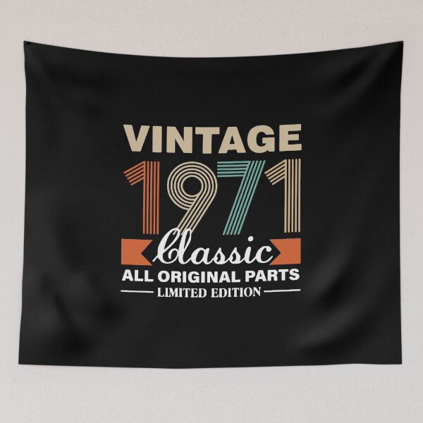 Item preview, vintage 1971 funny 52 years old men and women 52th, 52 Years Old Vintage 1971 Limited Edition, vintage classic all original parts 1971 limited edition designed and sold by RedArtsDesign.
