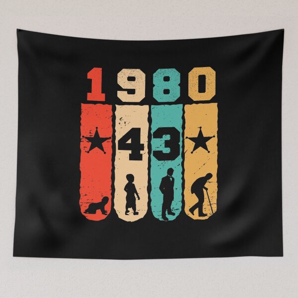 Item preview, Vintag 1980, 43th Birthday Gift designed and sold by ahmedbakkali.
