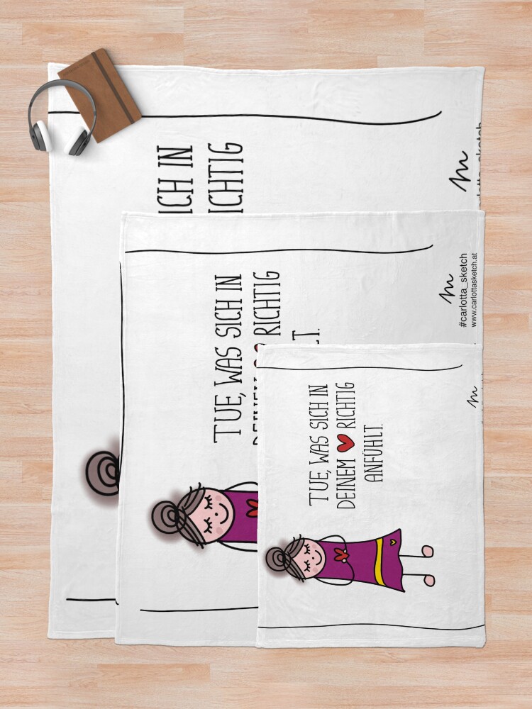 Alternate view of Do what feels right in your heart Throw Blanket