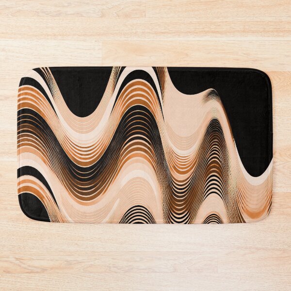 Item preview, Groovy Sine Waves in Cantaloupe designed and sold by Patternifico.