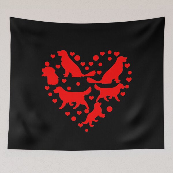 Item preview, cute golden retriever dog lovers heart silhouette valentines day gifts designed and sold by alaechamlal.