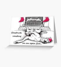 A greyhound christmas Greeting Card