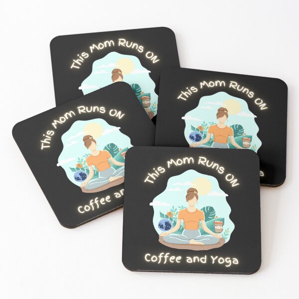 Item preview, This Mom Runs On Coffee And Yoga designed and sold by astralsecret.