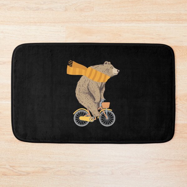 Item preview, Happy Grizzly Bear Cycling, Mountain Bike Bicycle, Bear Cycling, Barnabus,bear cycling,bear on bike,cyclist bear,bear,bike designed and sold by RedArtsDesign.