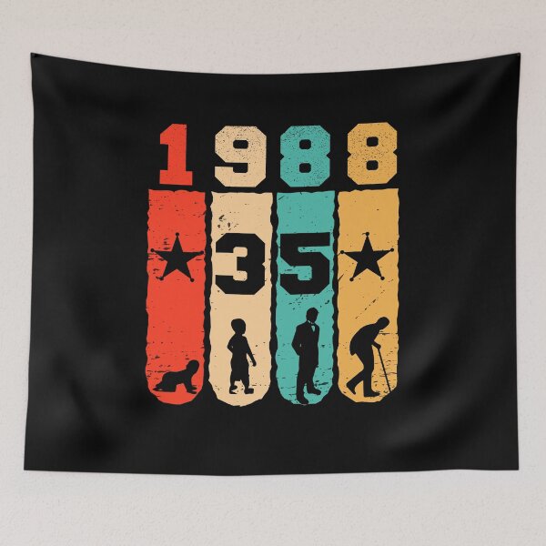 Item preview, Vintage 1988, 35th Birthday Gift designed and sold by ahmedbakkali.