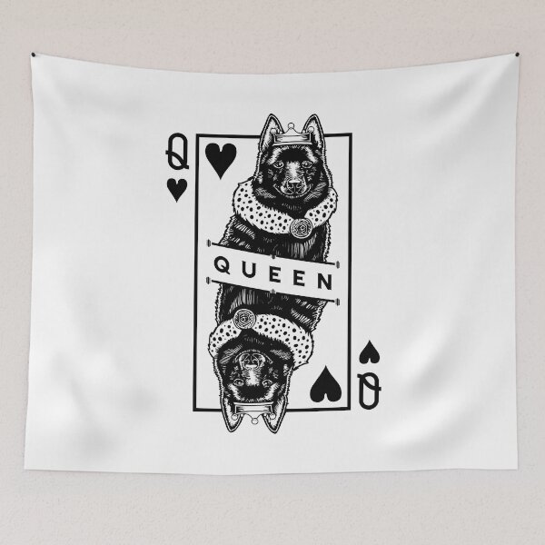 Item preview, Schipperke Queen Of Hearts Funny Dog Lover Pop Art designed and sold by GrandeDuc.