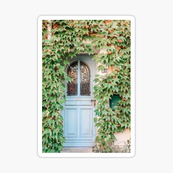 Item preview, Blue Front Door In Antibes, Travel Photography France, French Riviera Pastel Tones, Urban City Turquoise Boho Print designed and sold by radub85.
