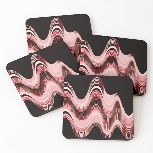 Item preview, Groovy Sine Waves in Ruby designed and sold by Patternifico.