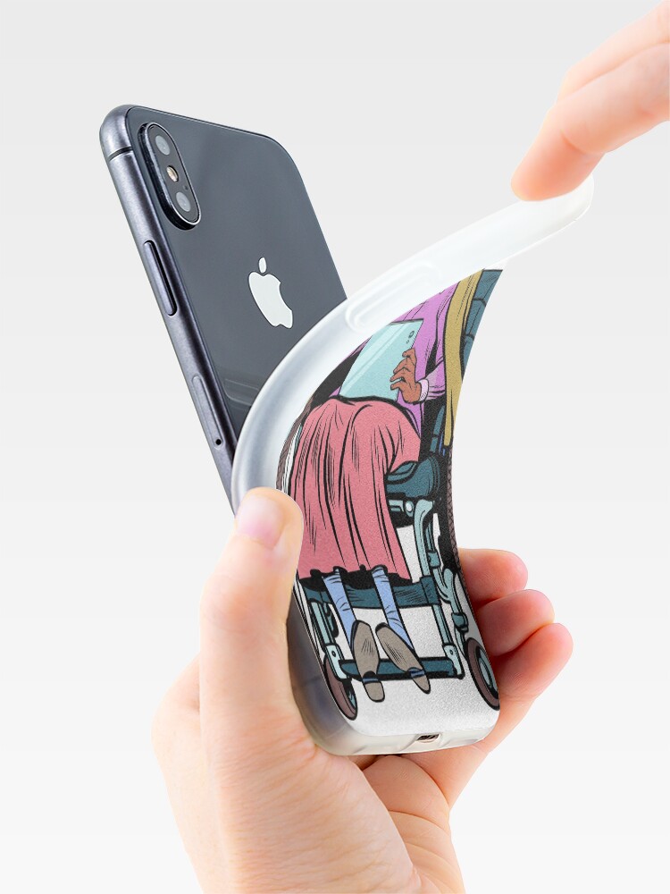 "African elderly woman disabled person in a wheelchair" iPhone Case for Sale by studiostoks