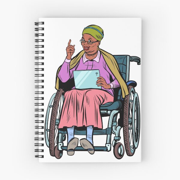 Item preview, African elderly woman disabled person in a wheelchair designed and sold by studiostoks.