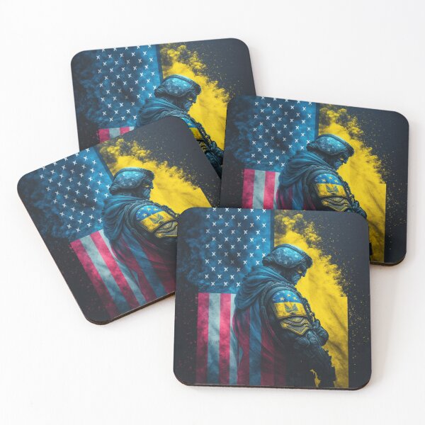 Item preview, Ukrainian American Flag - Ukraine USA Roots designed and sold by ArtsyTreasures.