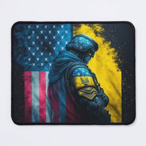 Item preview, Ukrainian American Flag - Ukraine USA Roots designed and sold by ArtsyTreasures.