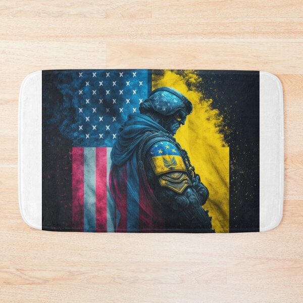 Item preview, Ukrainian American Flag - Ukraine USA Roots designed and sold by ArtsyTreasures.