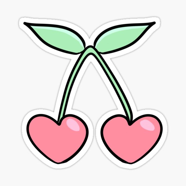 Heart cherries Sticker for Sale by CloudAlpaca