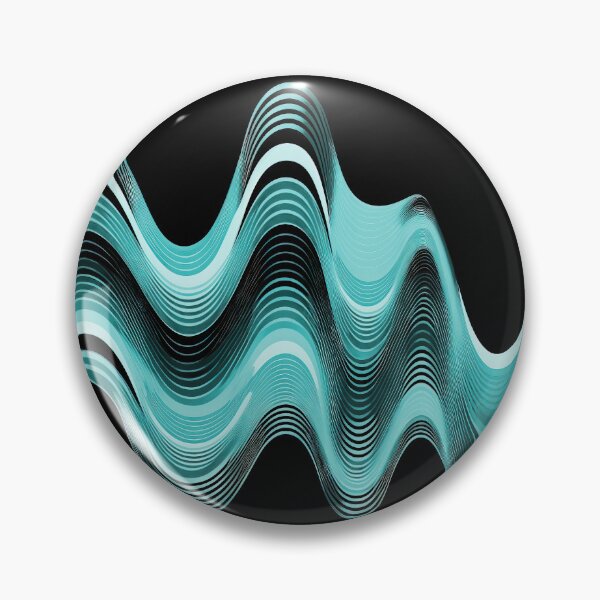 Item preview, Groovy Sine Waves in Teal designed and sold by Patternifico.