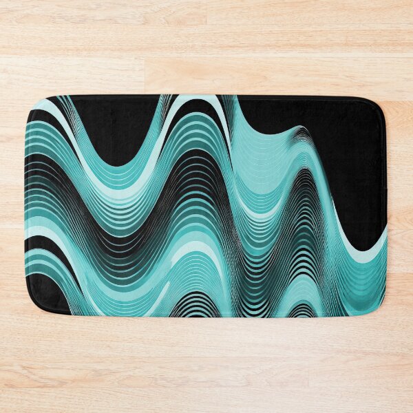 Item preview, Groovy Sine Waves in Teal designed and sold by Patternifico.