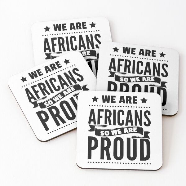 Aperçu de l'œuvre Nous sommes Africains donc nous sommes fiers | Citation du Mois de l'histoire des Noirs créée et vendue par Tremendo.