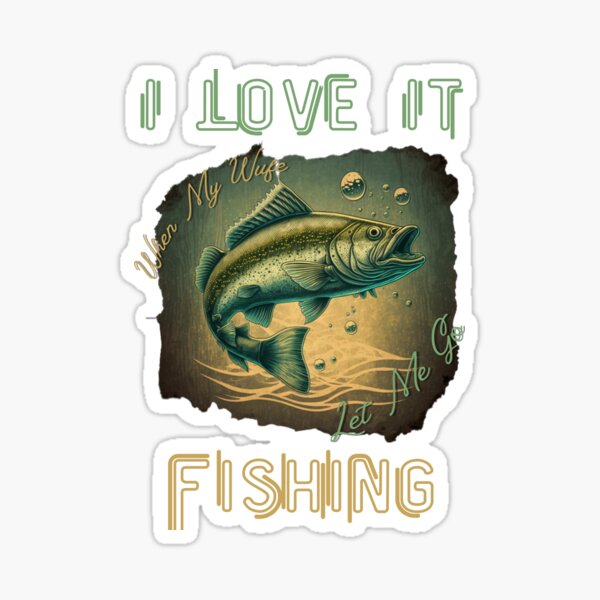 Three Ratels A184 Funny Fisherman Go Fishing Stickers For