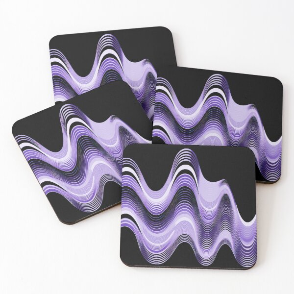 Item preview, Groovy Sine Waves in Violet designed and sold by Patternifico.